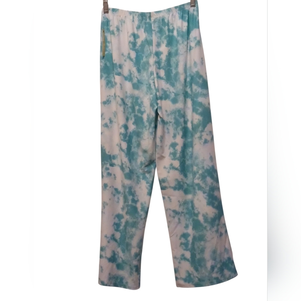 Melissa Paige -NWT, Women Size PS, Tie dye Palazzo Wide Leg Boho Turquoise Pants - Picture 2 of 10